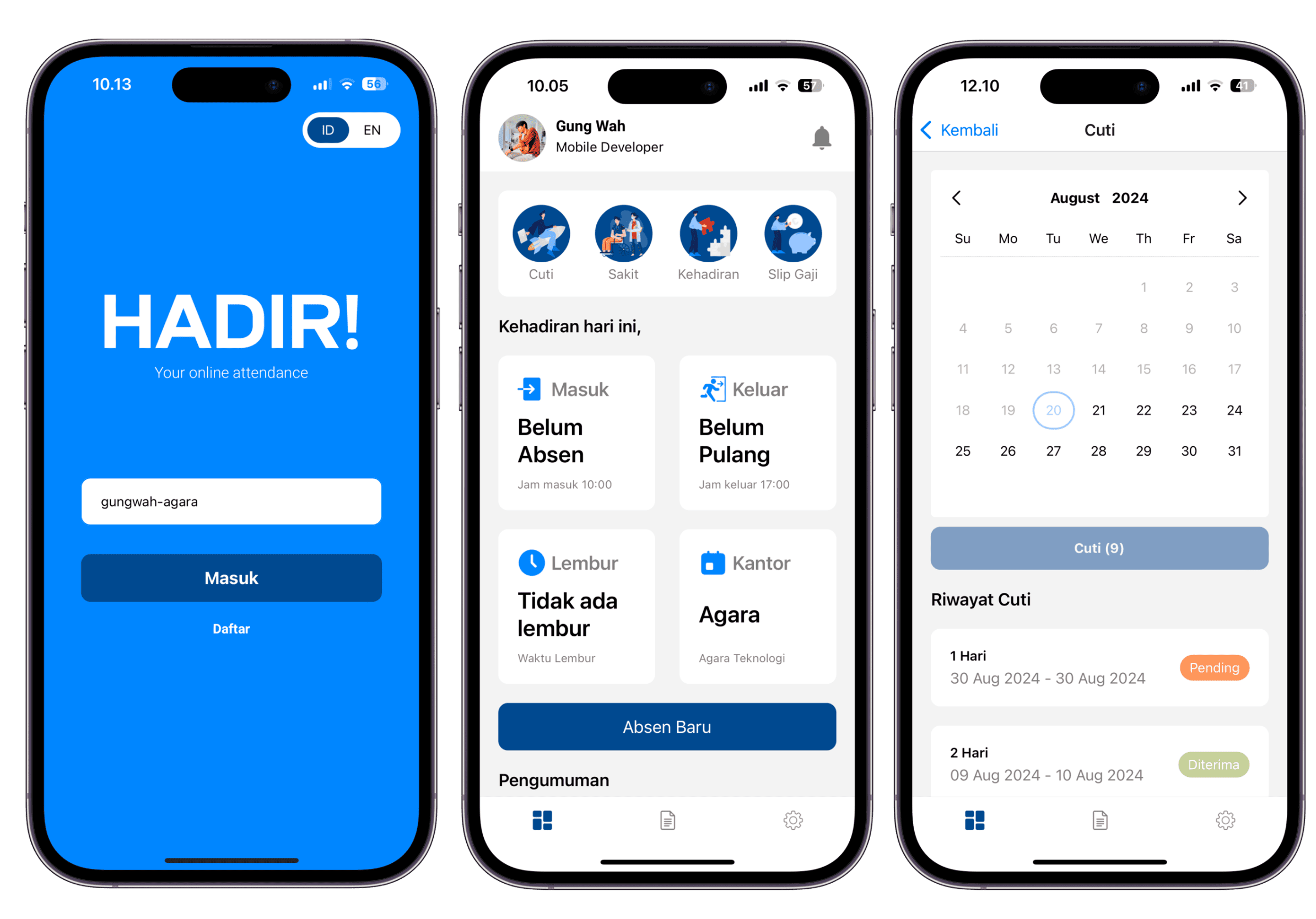 Hadir! Online Attendance
