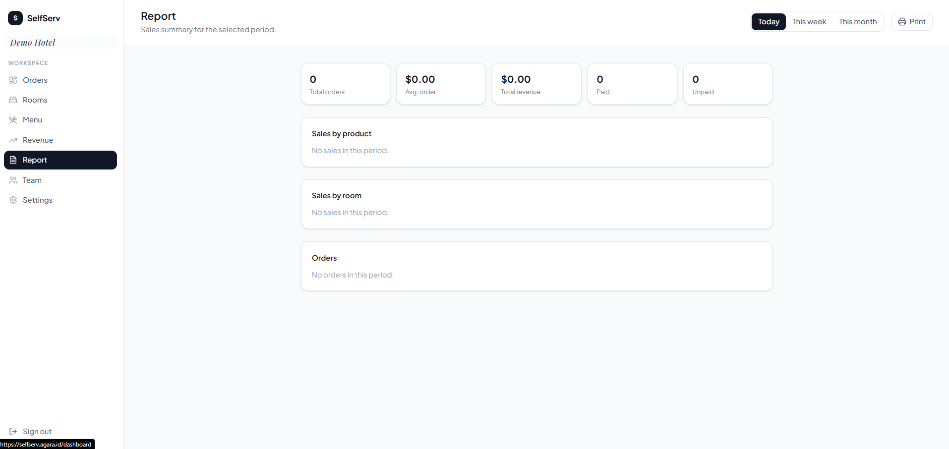 Selfserv workflow status interface